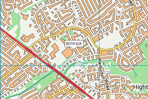 SO19 6JX map - OS VectorMap District (Ordnance Survey)