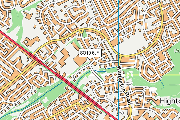 SO19 6JY map - OS VectorMap District (Ordnance Survey)