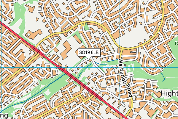 SO19 6LB map - OS VectorMap District (Ordnance Survey)