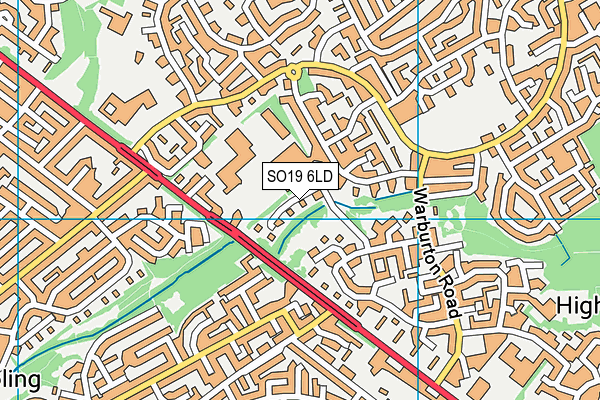 SO19 6LD map - OS VectorMap District (Ordnance Survey)