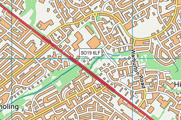 SO19 6LF map - OS VectorMap District (Ordnance Survey)