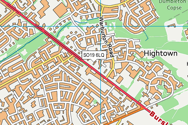 SO19 6LQ map - OS VectorMap District (Ordnance Survey)