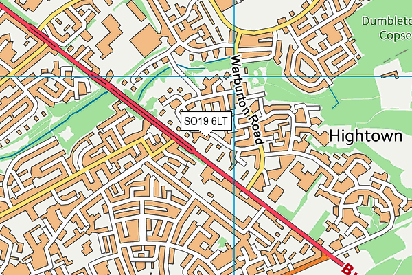 SO19 6LT map - OS VectorMap District (Ordnance Survey)