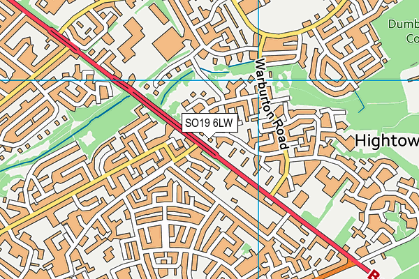 SO19 6LW map - OS VectorMap District (Ordnance Survey)