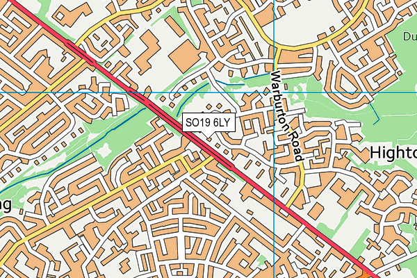 SO19 6LY map - OS VectorMap District (Ordnance Survey)