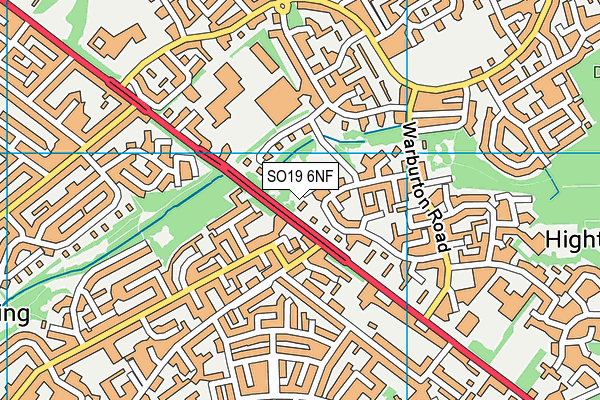 SO19 6NF map - OS VectorMap District (Ordnance Survey)