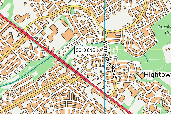 SO19 6NG map - OS VectorMap District (Ordnance Survey)