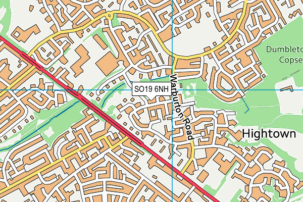 SO19 6NH map - OS VectorMap District (Ordnance Survey)