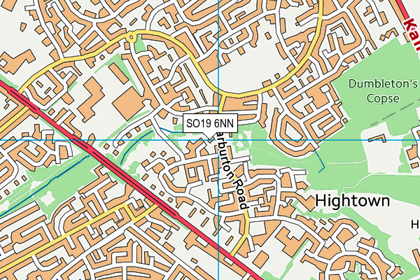 SO19 6NN map - OS VectorMap District (Ordnance Survey)