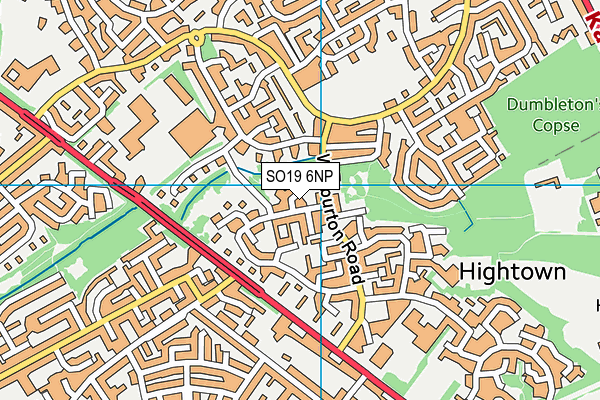 SO19 6NP map - OS VectorMap District (Ordnance Survey)