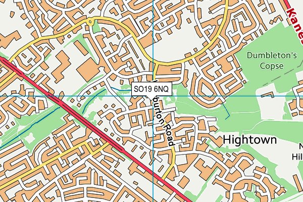 SO19 6NQ map - OS VectorMap District (Ordnance Survey)