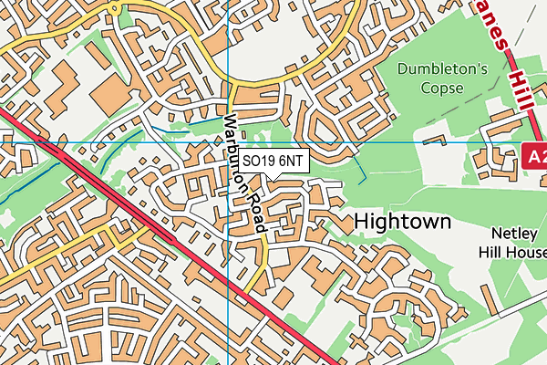 SO19 6NT map - OS VectorMap District (Ordnance Survey)