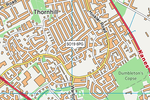 SO19 6PG map - OS VectorMap District (Ordnance Survey)