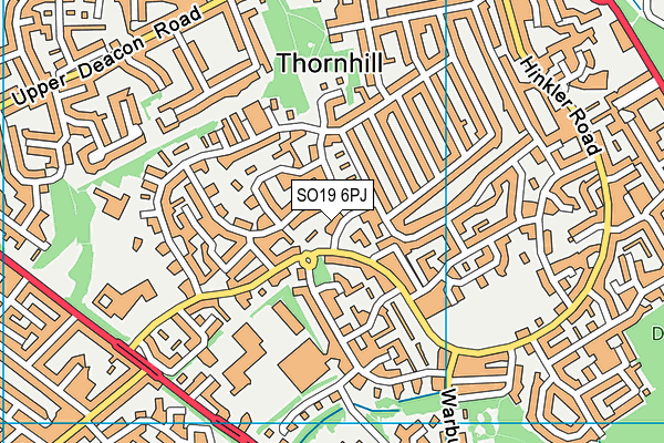 SO19 6PJ map - OS VectorMap District (Ordnance Survey)