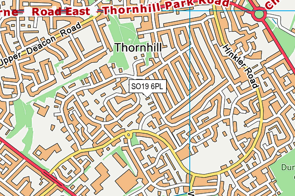 SO19 6PL map - OS VectorMap District (Ordnance Survey)