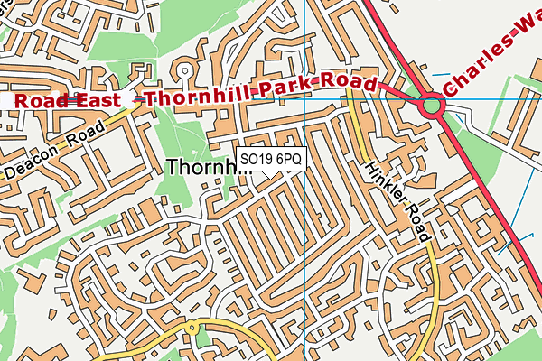 SO19 6PQ map - OS VectorMap District (Ordnance Survey)