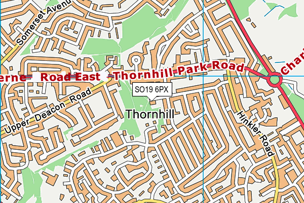 SO19 6PX map - OS VectorMap District (Ordnance Survey)