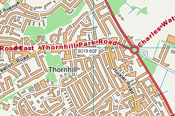 SO19 6QF map - OS VectorMap District (Ordnance Survey)