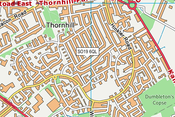 SO19 6QL map - OS VectorMap District (Ordnance Survey)