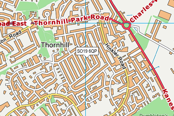 SO19 6QP map - OS VectorMap District (Ordnance Survey)