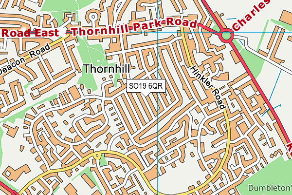 SO19 6QR map - OS VectorMap District (Ordnance Survey)