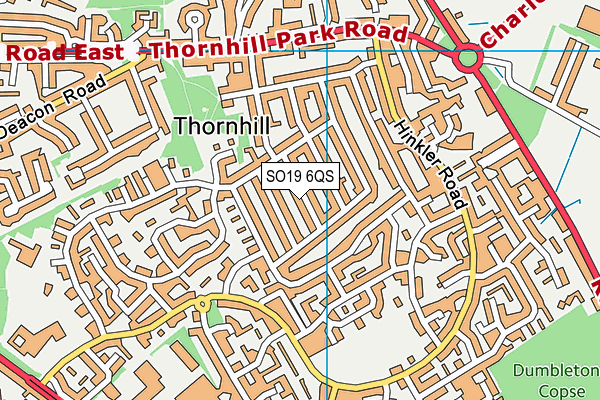 SO19 6QS map - OS VectorMap District (Ordnance Survey)