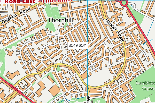 SO19 6QY map - OS VectorMap District (Ordnance Survey)