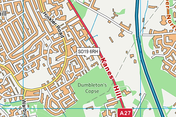 SO19 6RH map - OS VectorMap District (Ordnance Survey)