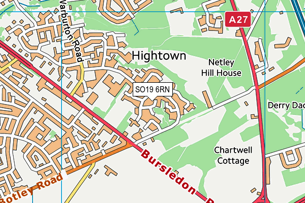 SO19 6RN map - OS VectorMap District (Ordnance Survey)