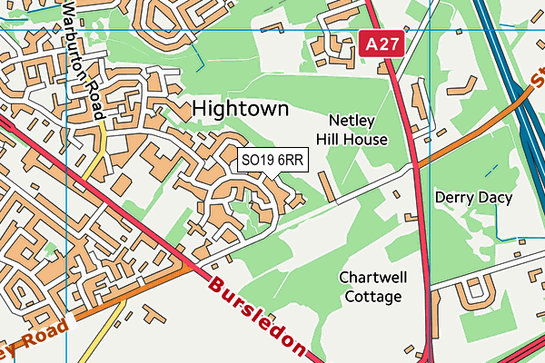 SO19 6RR map - OS VectorMap District (Ordnance Survey)