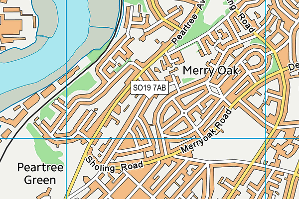 SO19 7AB map - OS VectorMap District (Ordnance Survey)