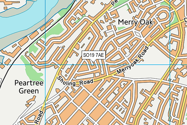 SO19 7AE map - OS VectorMap District (Ordnance Survey)