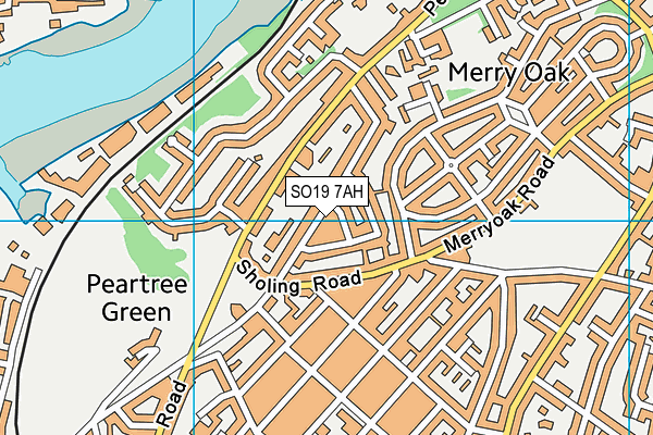 SO19 7AH map - OS VectorMap District (Ordnance Survey)
