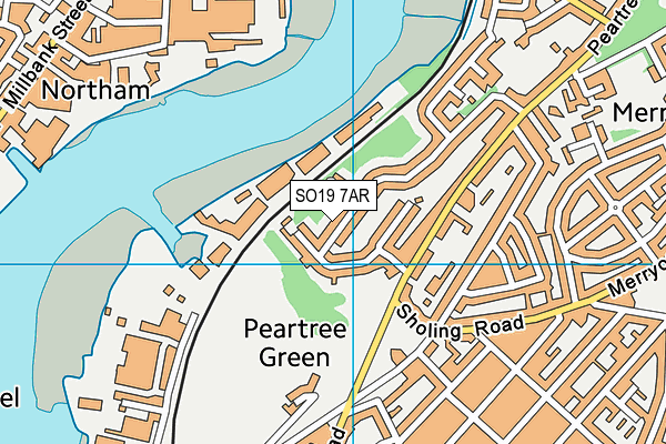 SO19 7AR map - OS VectorMap District (Ordnance Survey)