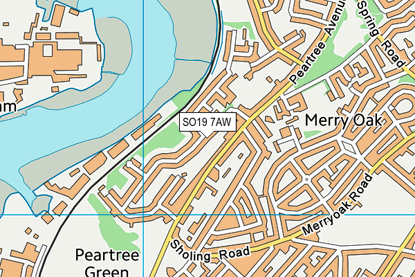 SO19 7AW map - OS VectorMap District (Ordnance Survey)