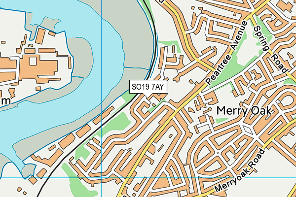 SO19 7AY map - OS VectorMap District (Ordnance Survey)