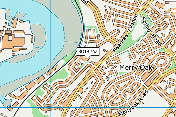 SO19 7AZ map - OS VectorMap District (Ordnance Survey)