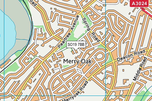 SO19 7BB map - OS VectorMap District (Ordnance Survey)