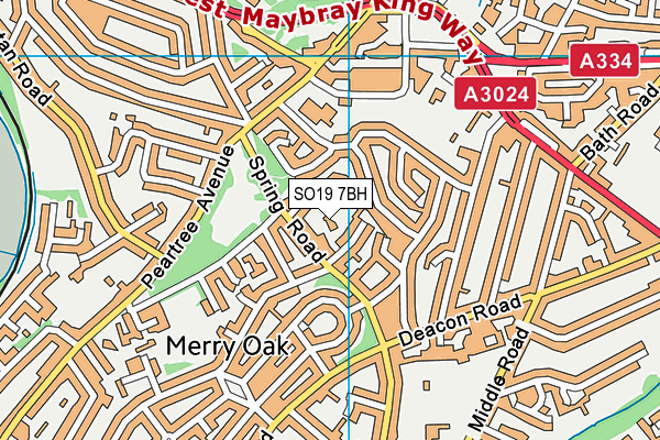 SO19 7BH map - OS VectorMap District (Ordnance Survey)