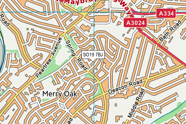 SO19 7BJ map - OS VectorMap District (Ordnance Survey)