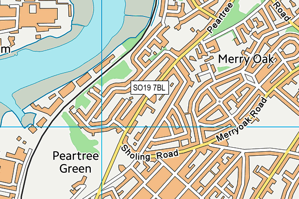 SO19 7BL map - OS VectorMap District (Ordnance Survey)