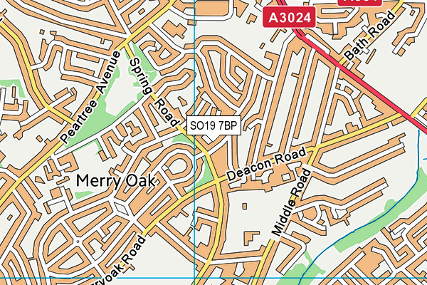 SO19 7BP map - OS VectorMap District (Ordnance Survey)