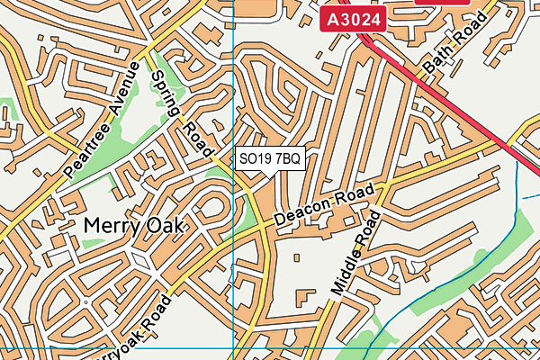 SO19 7BQ map - OS VectorMap District (Ordnance Survey)