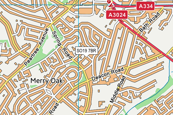 SO19 7BR map - OS VectorMap District (Ordnance Survey)