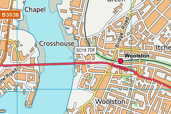 SO19 7DF map - OS VectorMap District (Ordnance Survey)