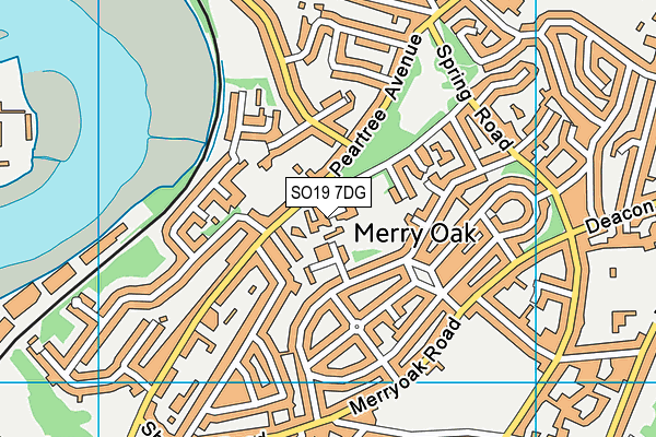 SO19 7DG map - OS VectorMap District (Ordnance Survey)