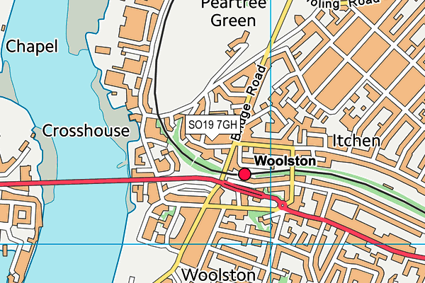 SO19 7GH map - OS VectorMap District (Ordnance Survey)