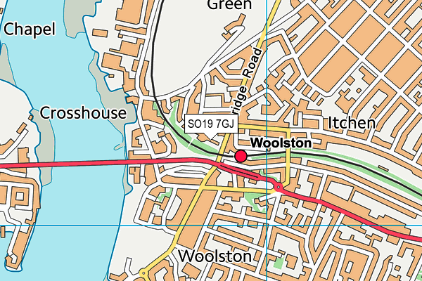 SO19 7GJ map - OS VectorMap District (Ordnance Survey)