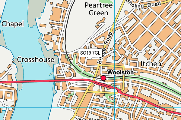 SO19 7GL map - OS VectorMap District (Ordnance Survey)