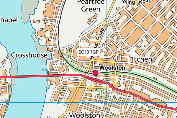 SO19 7GP map - OS VectorMap District (Ordnance Survey)